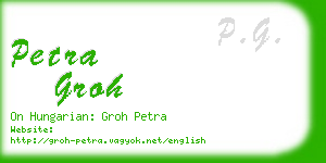 petra groh business card